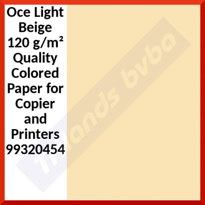 Oce Original Light Beige Quality Colored Paper for Copier and Printers 99320454 - 120 g/m² - 210 mm X 297 mm (A4) - 250 Sheets / Pack